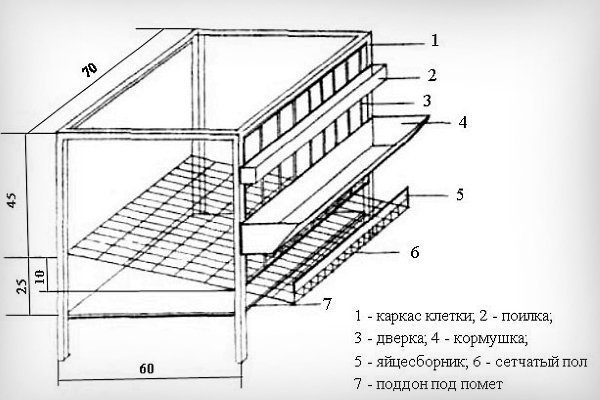 Схема металлической клетки