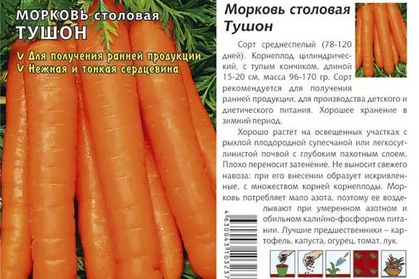 Морковь Тушон описание сорта, отзывы, фото