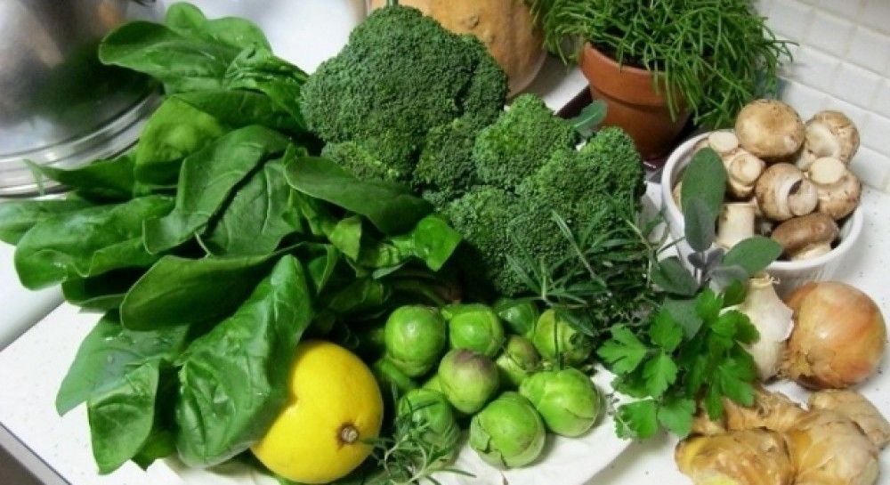 "зелёные" овощи