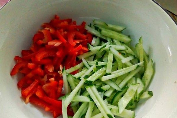 Порезанные овощи