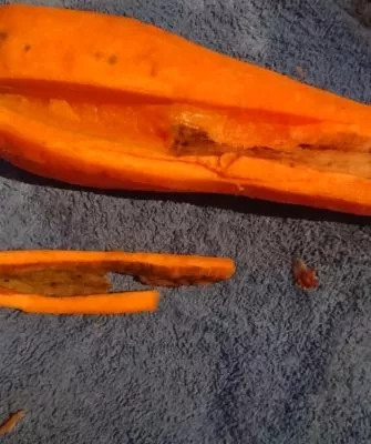 Очистка треснувшей моркови