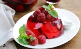 желе с малиной Изобильной