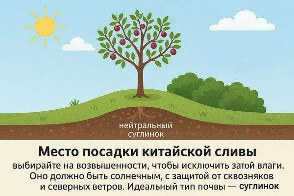 место посадки сливы Белоснежка