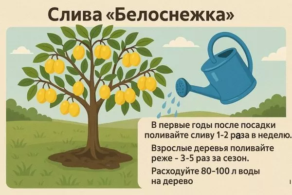 полив сливы Белоснежка