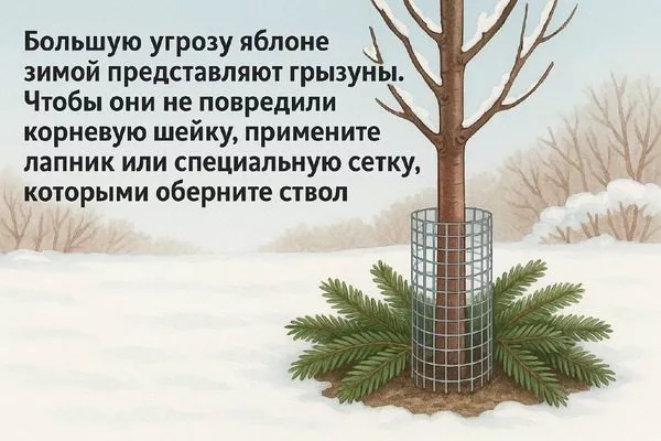 защита яблони Джин от грызунов