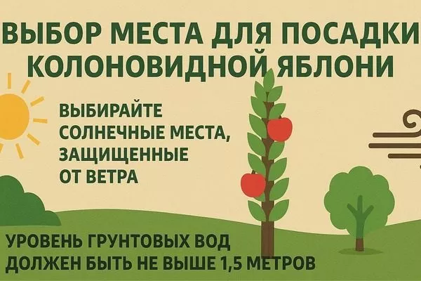 выбор места для посадки яблони Джин