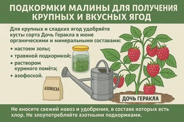 удобрения для малины Дочь Геракла