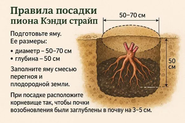 посадка пиона Кэнди страйп