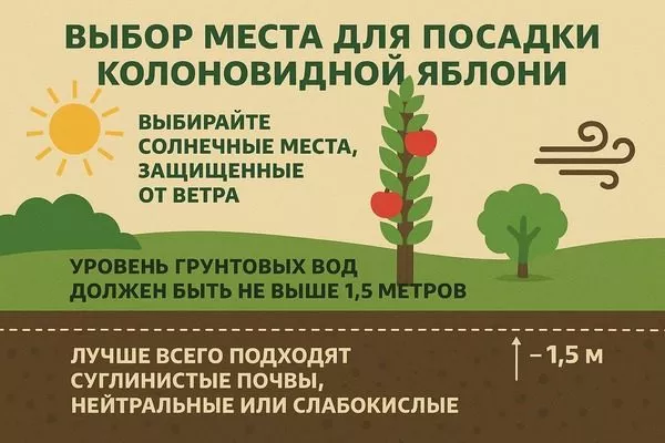 выбор места в саду для посадки Есении