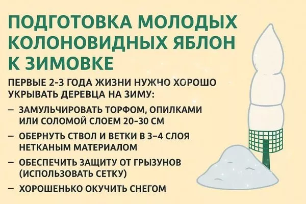 подготовка яблони Есения к зиме