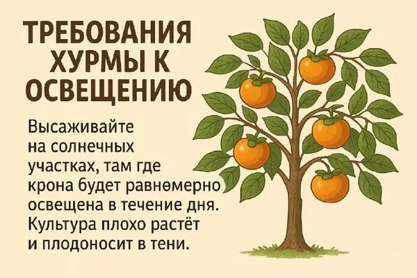 требования хурмы к освещению