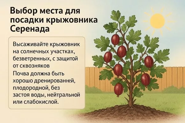 место выращивания крыжовника серенада