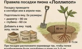 посадка пиона Лоллипоп