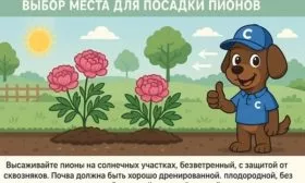 выбор места посадки пионов Бразер Чак