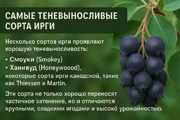 Теневыносливые сорта ирги