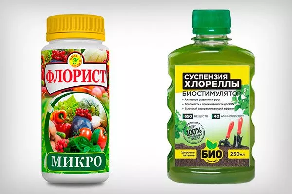 растворы хлореллы Флорист микро и Brexil