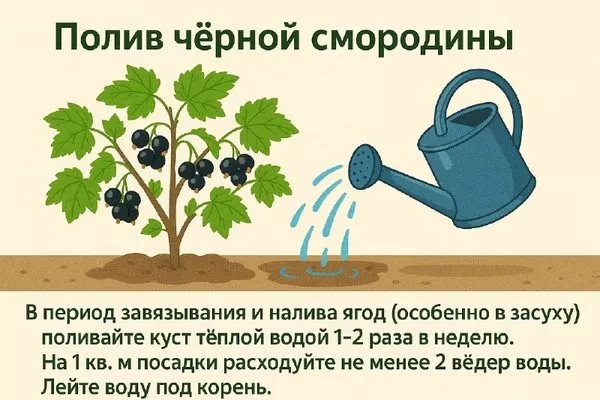 особенности полива смородины Ариана