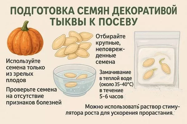 подготовка семян Турецкий тюрбан к посеву