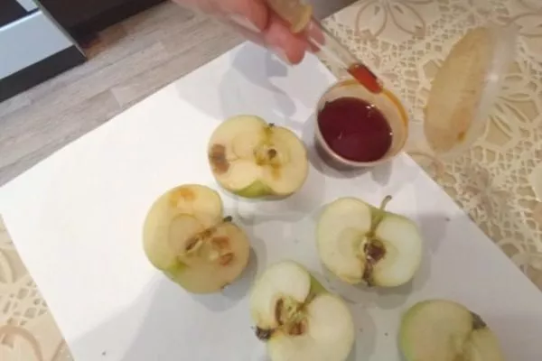 проверка степени спелости плодов при помощи йода