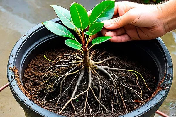 Процесс посадки1 Фикус лиролистный бамбино21