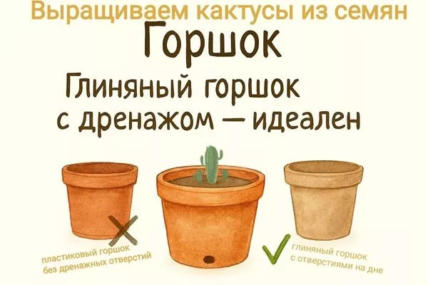 тара для выращивания кактуса из семян