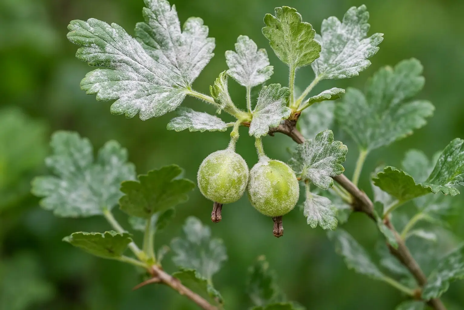 мучнистая роса на листьях крыжовника